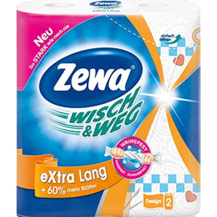 ПОЛОТЕНЦА ZEWA WISCH WEG DESIGN 2-ROLL 42830