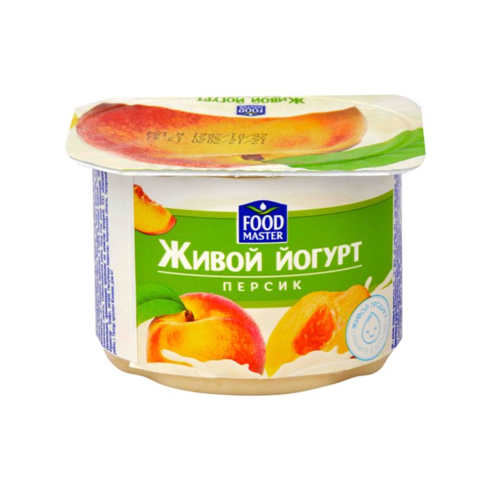 Йогурт FoodMaster живой персик 1,5% 110 г