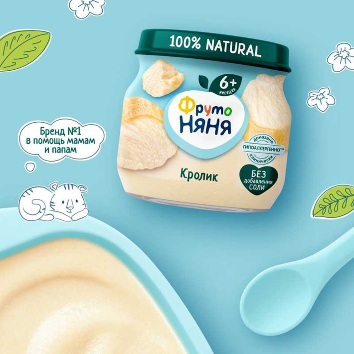 Пюре ФрутоНяня из Кролика с 6 месяцев, 80 г