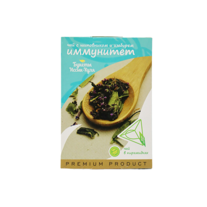 ЧАЙ ИММУНИТЕТ С ШИПОВНИКОМ И ИМБИРЕМ БУКЕТЫ ИССЫК КУЛЯ 40ГР