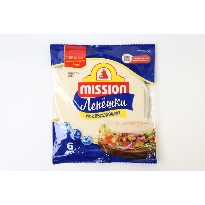 Лепешки тортильи Mission-deli пшеничные 8 дюйм 250 г