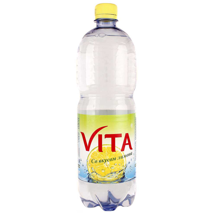 Вода Vita газированная со вкусом лимона 1 л