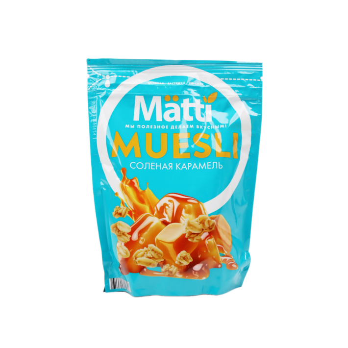 МЮСЛИ MATTI СОЛЕНАЯ КАРАМЕЛЬ 250ГР 14 ШТ