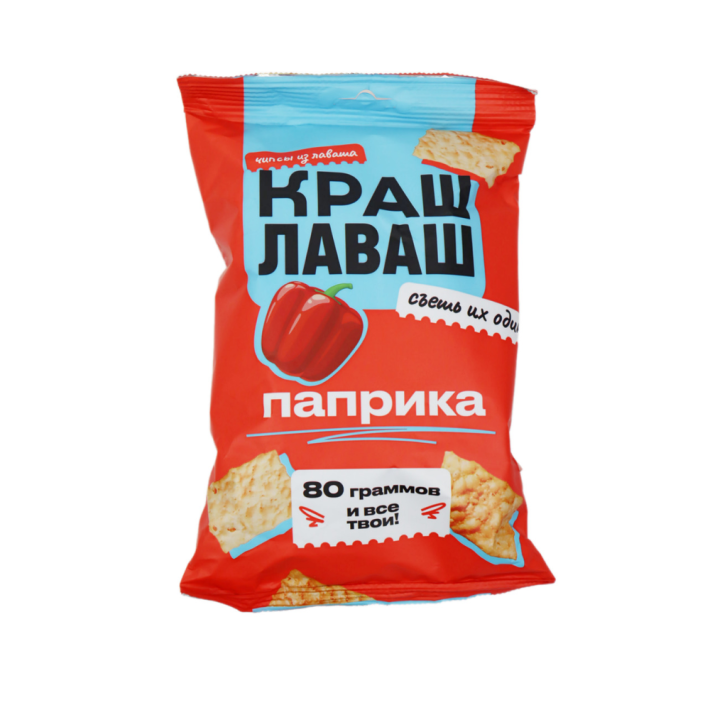 ЧИПСЫ ИЗ ЛАВАША КРАШ ЛАВАШ ПАПРИКА 80ГР