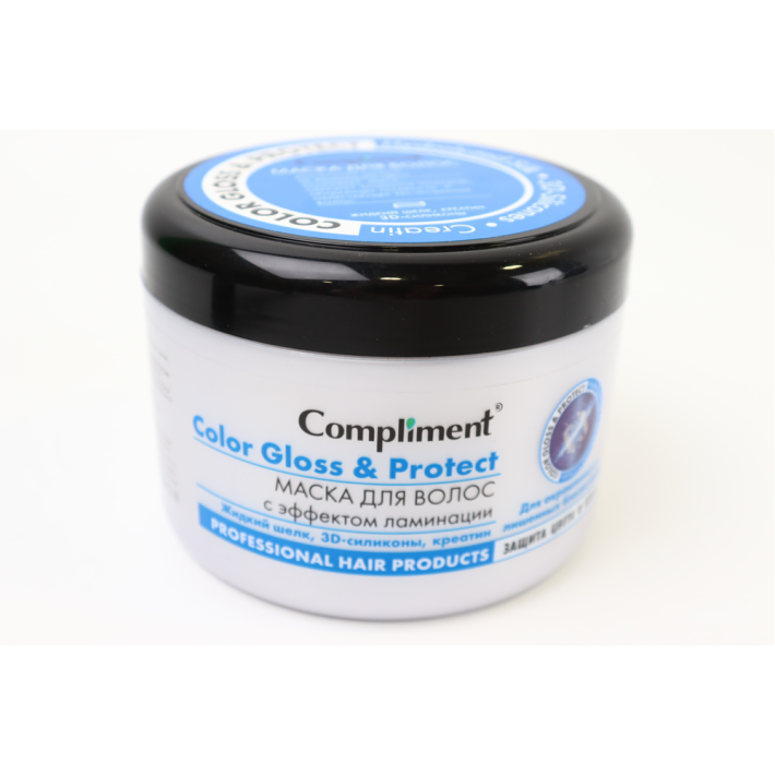 Маска для волос complimenт color gloss & protect защита цвет блеск 500 мл