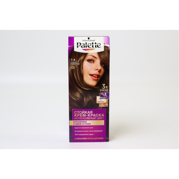 Крем краска Palette c6 холодный средний русый