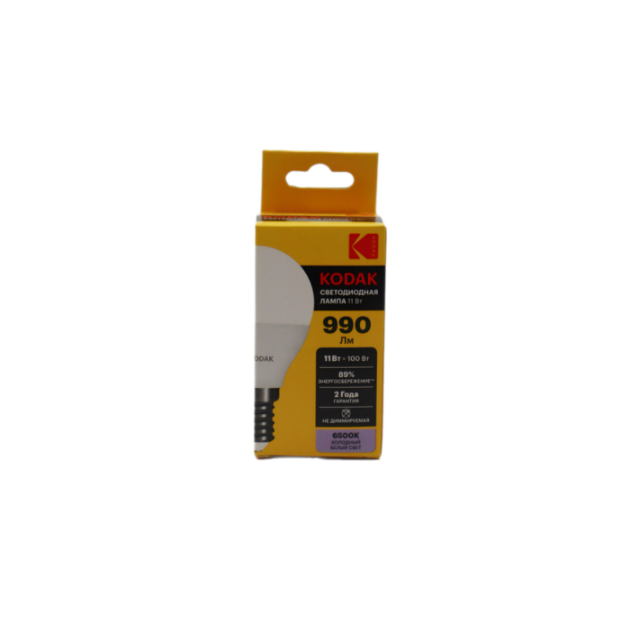 ЛАМПА KODAK LED P45 11W 865 E14 11ВТ ШАР ХОЛОДНЫЙ ДНЕВ СВЕТ