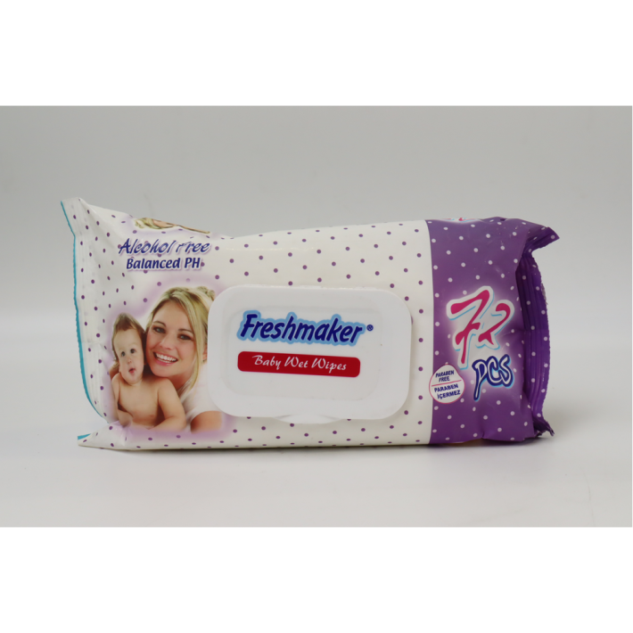 САЛФЕТКИ ВЛАЖ FRESHMAKER ДЕТСК BABY СИНИЙ/РОЗ 72ШТ/УП