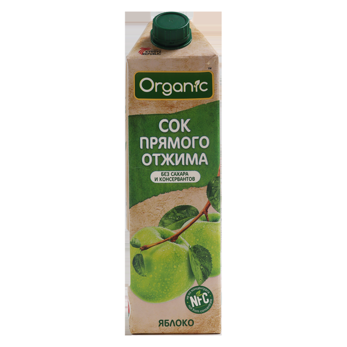 Сок Organic яблоко неосветленный 1 л