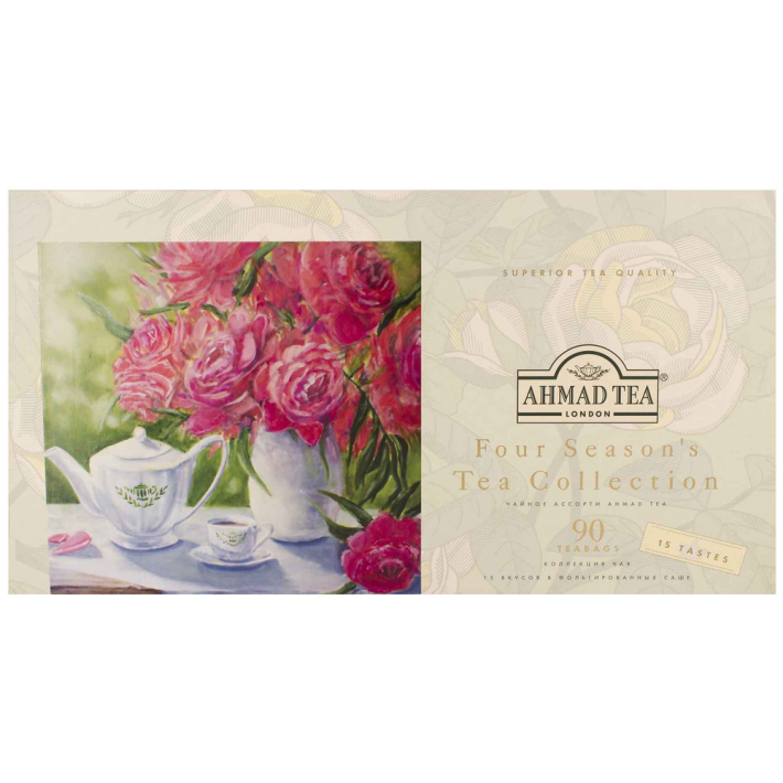 Ahmad tea зимний подарочный набор four seasons 15 вкусов, 90 шт