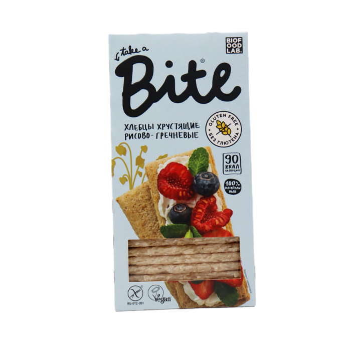 Хлебцы Bite  хрустящие рисово-гречневые 150 г