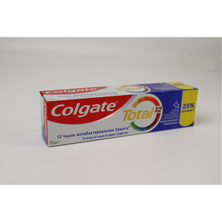 ЗУБНАЯ ПАСТА COLGATE TOTAL 12PROFESSIONAL ОТБЕЛИВАЮЩАЯ 125ГР