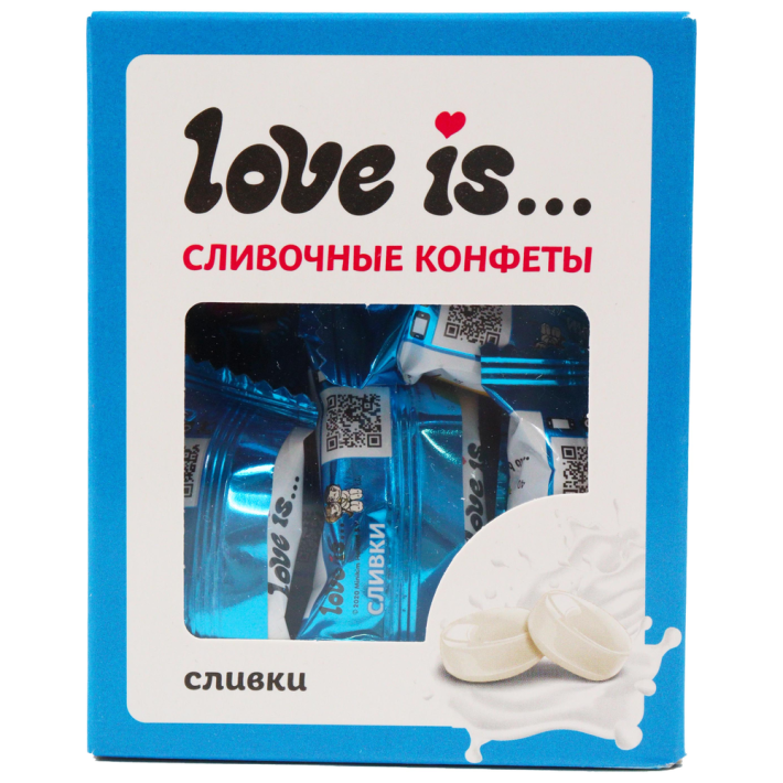 КОНФЕТЫ LOVE IS ЖЕВАТЕЛЬНЫЕ СЛИВКИ 105ГР