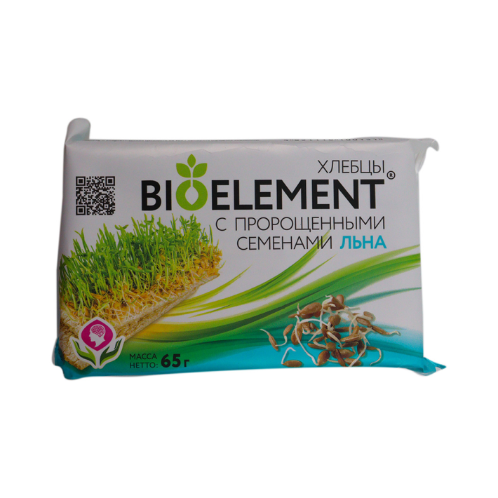 ХЛЕБЦЫ ХРУСТЯЩИЕ БИОЭЛЕМЕНТ ПРОРОЩЕННЫЙ ЛЁН 65ГР