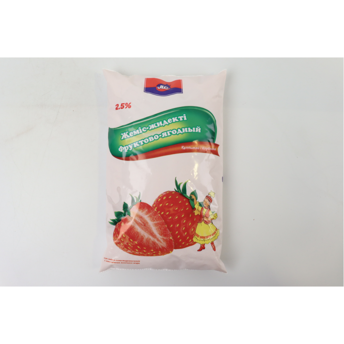 Продукт молокосодерж фрукто-ягодный клубника 2,5% 900 гр