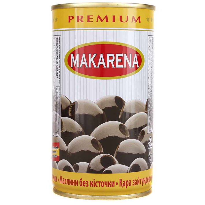Маслины Itlv Makarena premium черные без косточек 370 мл