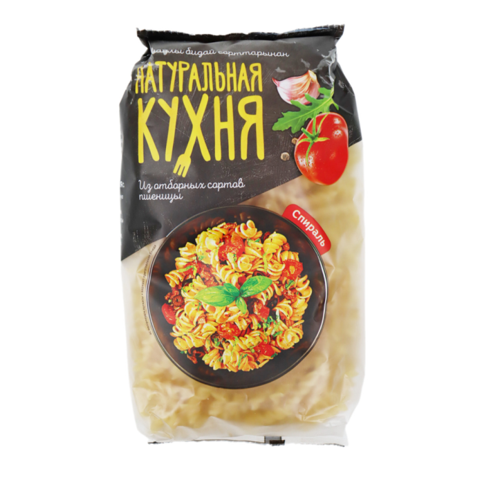 НАТУРАЛЬНАЯ КУХНЯ МАКАРОНЫ СПИРАЛЬ 400Г