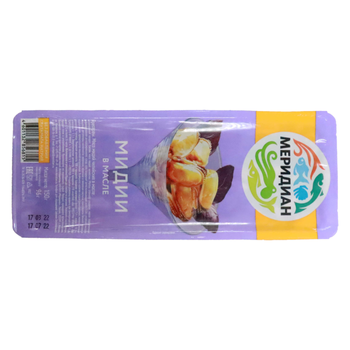 Мидии Меридиан в масле 150 г