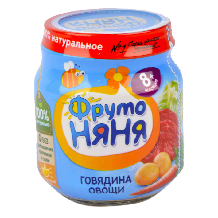 Пюре Фруто няня говядина и овощи 100 г