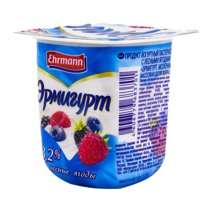 Продукт йогуртный Эрмигурт 3,2% лесные ягоды 115 г