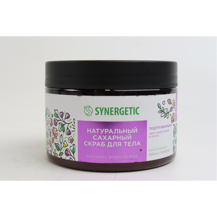 VEGAN СКРАБ Д/ТЕЛА SYNERGETIC ЦВЕТУЩИЙ ЛОТОС И ИНЖИР 300МЛ