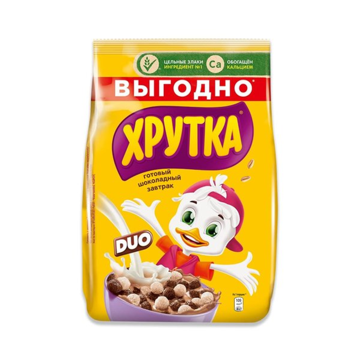 СУХИЕ ЗАВТРАКИ ХРУТКА DUO ШОКОЛАДНЫЙ 650ГР