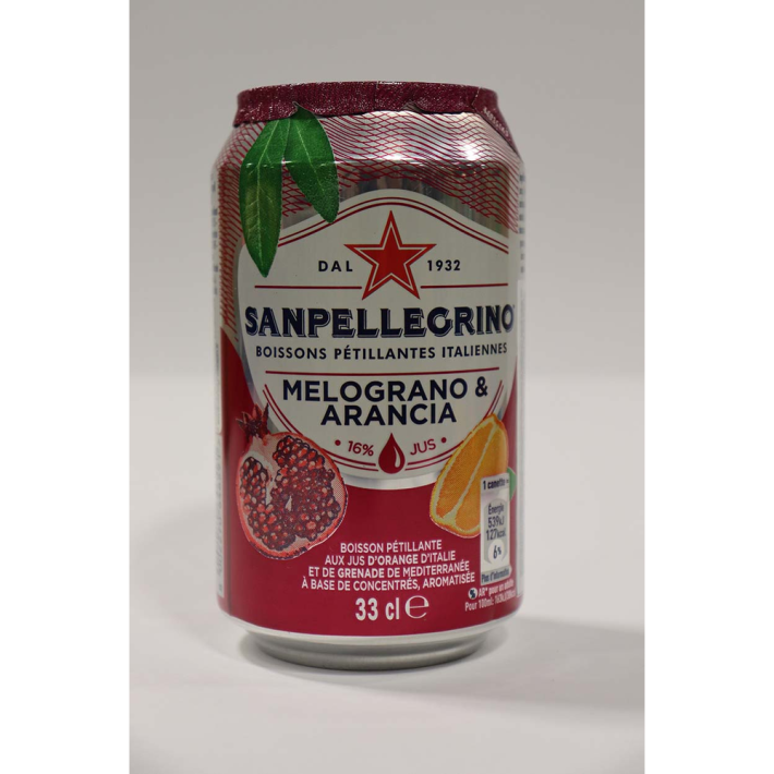 Напиток Sanpellegrino melograno arancia среднегазированный жестянная банка 0,33 л