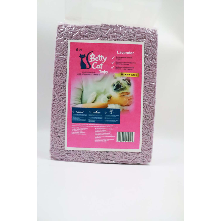 ТОФУ НАПОЛНИТЕЛЬ Д/КОШЕК BETTY CAT ЛАВАНДА 6Л 2,5КГ