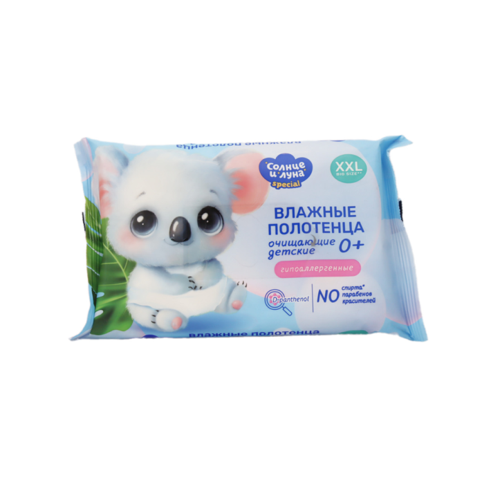 СОЛНЦЕ И ЛУНА SPECIAL ВЛАЖНЫЕ ПОЛОТЕНЦА 0+ BIG-PACK 42 ШТ