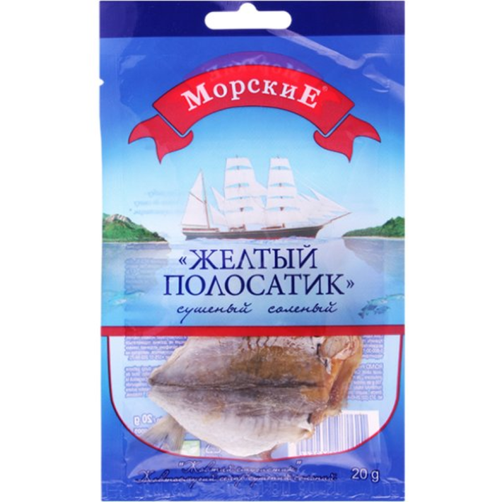 Снеки рыбные Морские желтый полосатик 36 г