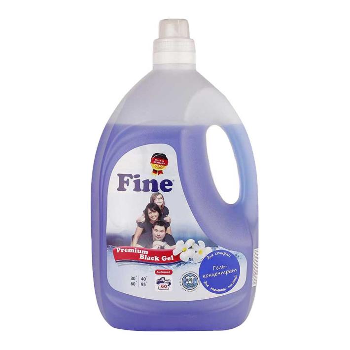 Гель для стирки Fine Premium black gel концентрированный 3 л