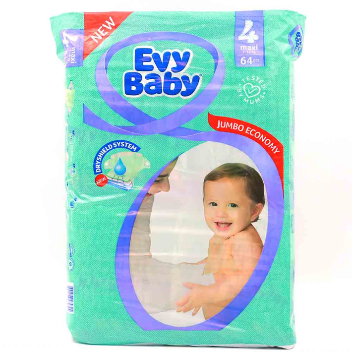 Подгузники Evy baby jumbo 64 шт