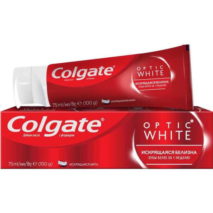 ЗУБНАЯ ПАСТА COLGATE OPTIC WHITE 75МЛ 1+1