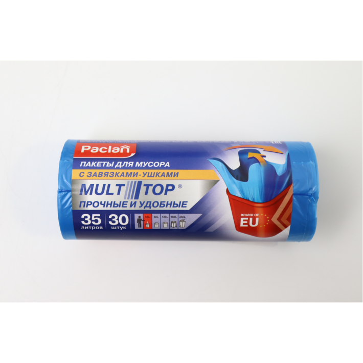 Пакеты Paclan мulti-top для мусора 35 л 50*64 см,30 шт