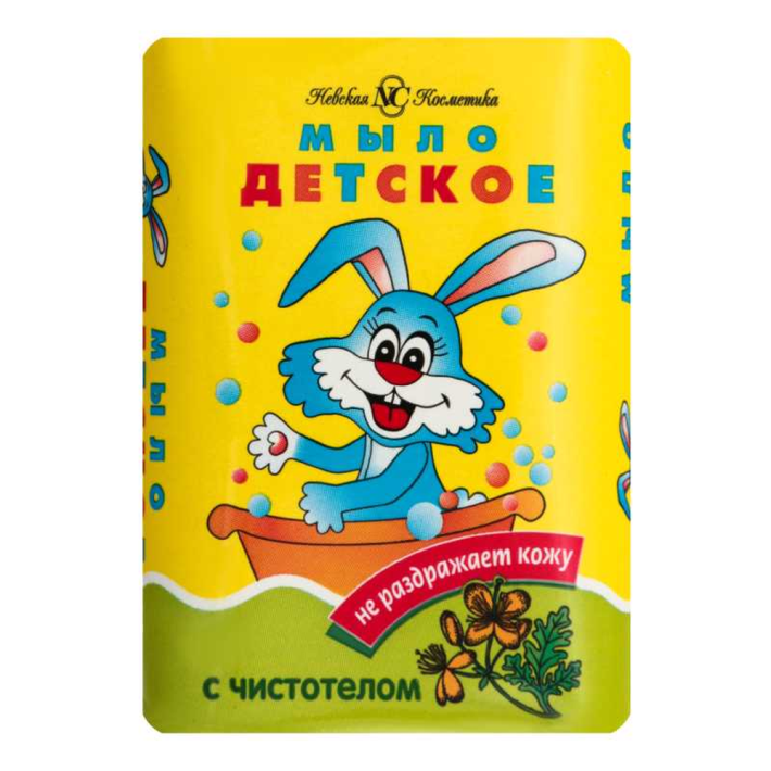 Детское туалетное мыло Невская косметика с чистотелом 90 г
