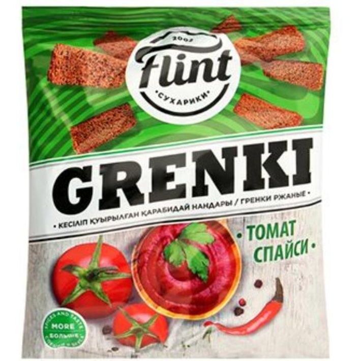 ГРЕНКИ FLINT РЖАНЫЕ ВКУС ТОМАТ SPICY 100ГР