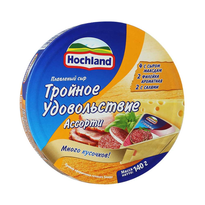 Сыр плавленый ассорти желт Hochland 140 г
