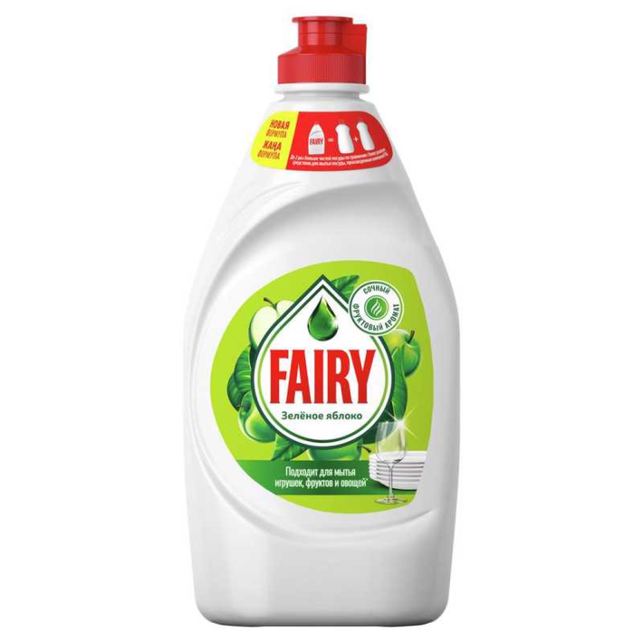 Средство для мытья посуды Fairy зеленое яблоко 450 мл