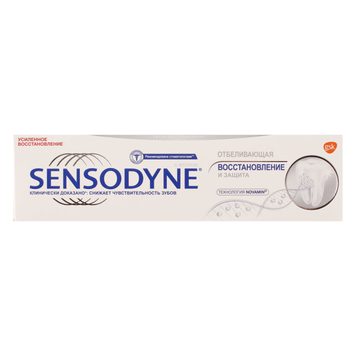 Паста sensodyne зубная  восстановление защита отбеливание 75 мл