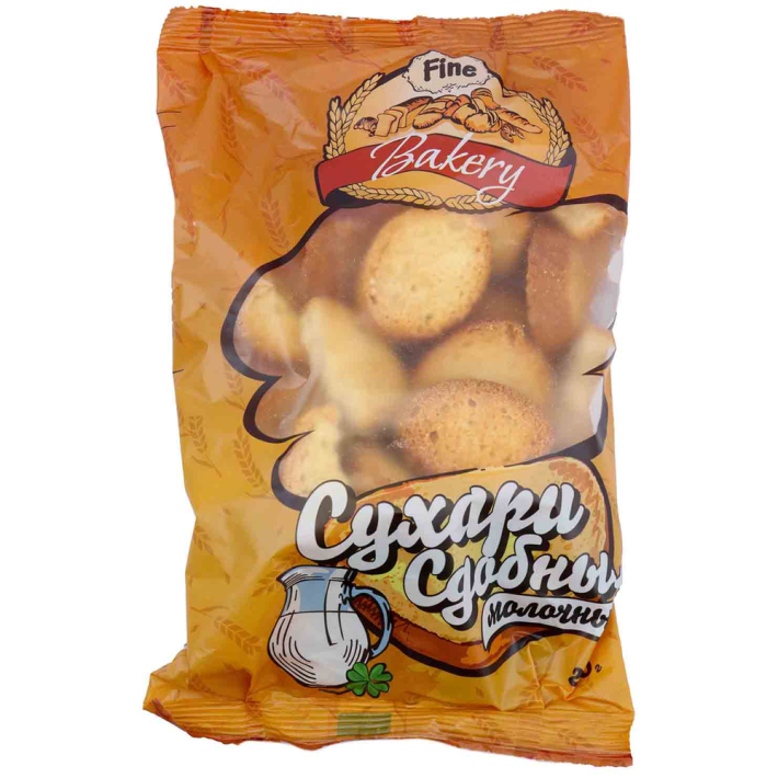 СУХАРИ FINE BAKERY СДОБНЫЕ МОЛОЧНЫЕ 200ГР