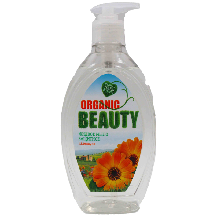 МЫЛО ЖИД. ORGANIC BEAUTY ЗАЩИТНОЕ ПЛАСТИК.ФЛАКОН С ДОЗАТ.500МЛ