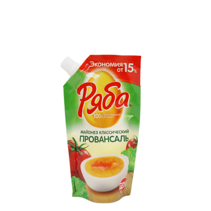 МАЙОНЕЗ ПРОВАНСАЛЬ РЯБА 50,5% 192ГР Д/П