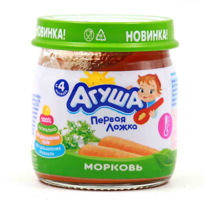 Пюре овощное Агуша морковь 80 г