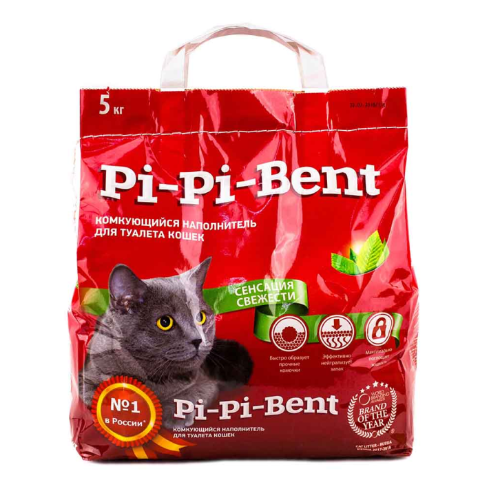 Наполнитель Pi-pi-bent fresh sensation аромат 5 кг