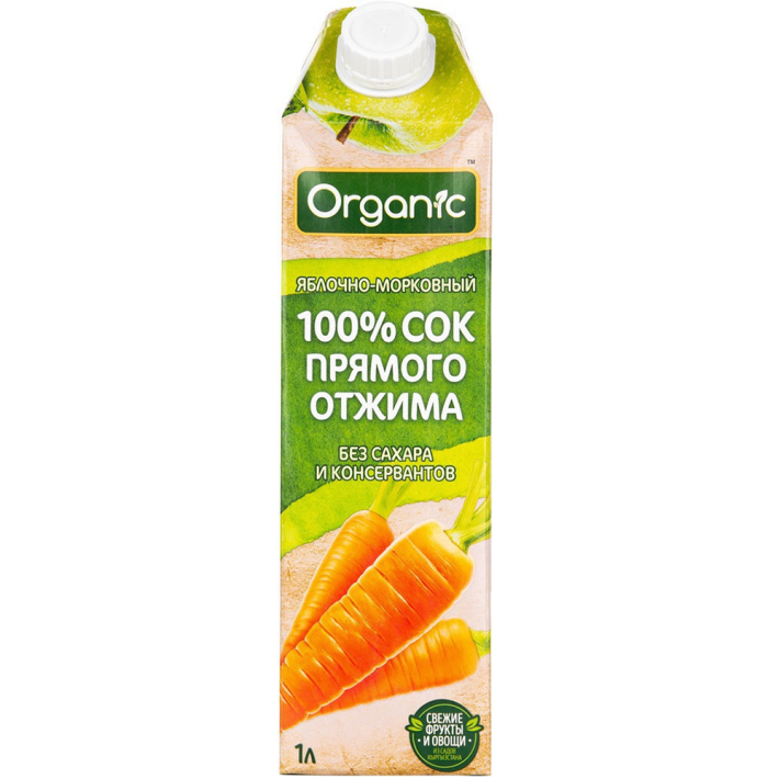 Сок Organic яблоко-морковь 1 л