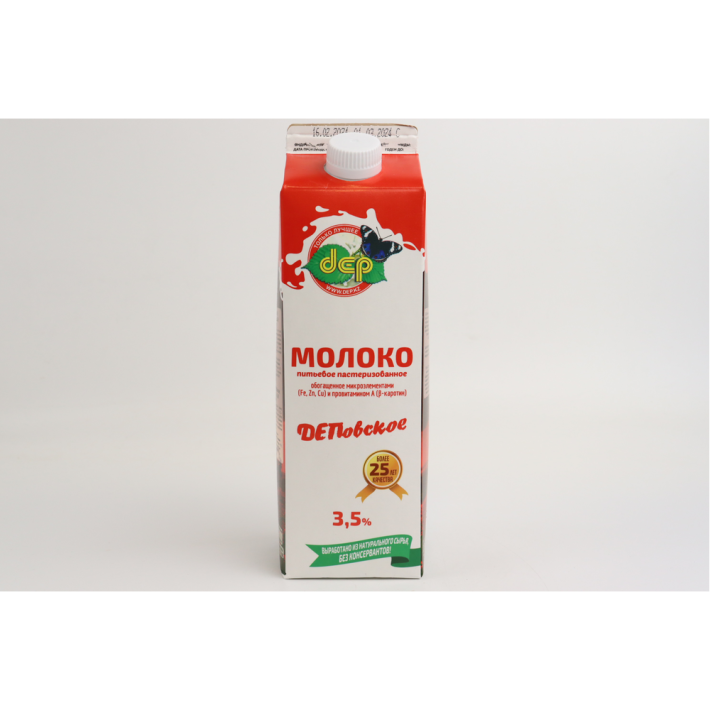 МОЛОКО ДЕПОВСКОЕ С МИКРОЭЛ 3,5% 1Л П/П