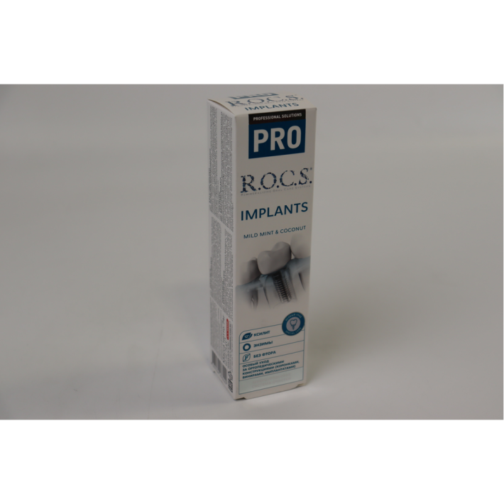 ЗУБНАЯ ПАСТА ROCS PRO IMPLANTS 74ГР