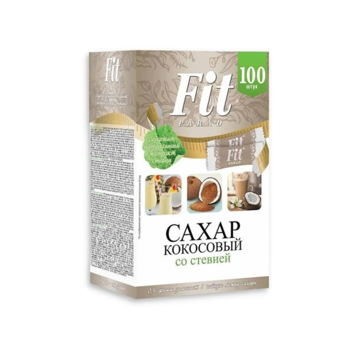 САХАР КОКОСОВЫЙ СО СТЕВИЕЙ FITPARAD 100 ШТ СТИК 51ГР