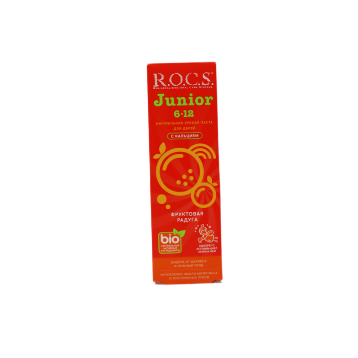 Паста зубная  Rocs junior фрукты радуга 74 г