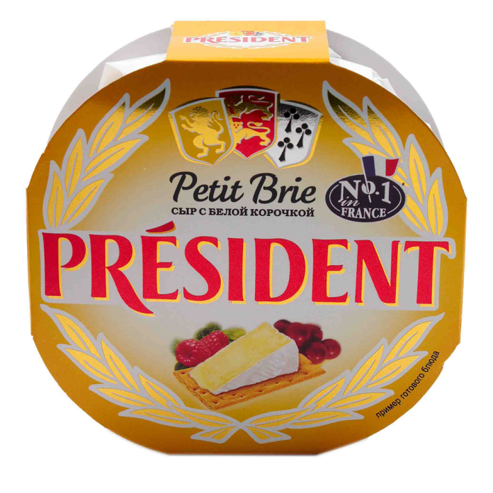 Сыр мягкий petit brie President 60% 125 г